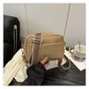 New Lychee Pattern Solid Color Messenger Bag Women's Summer Wide Shoulder Strap Bag Women's Shoulder Small Square Bag