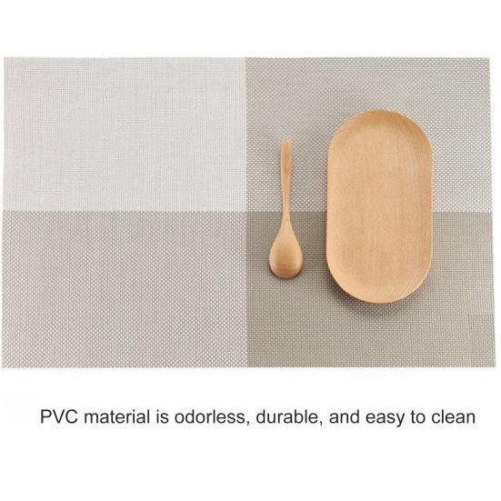 Placemat Wear Resistant Waterproof Non-slip Heat Insulation Rectangular Table Mat Glassware Cup Coaster