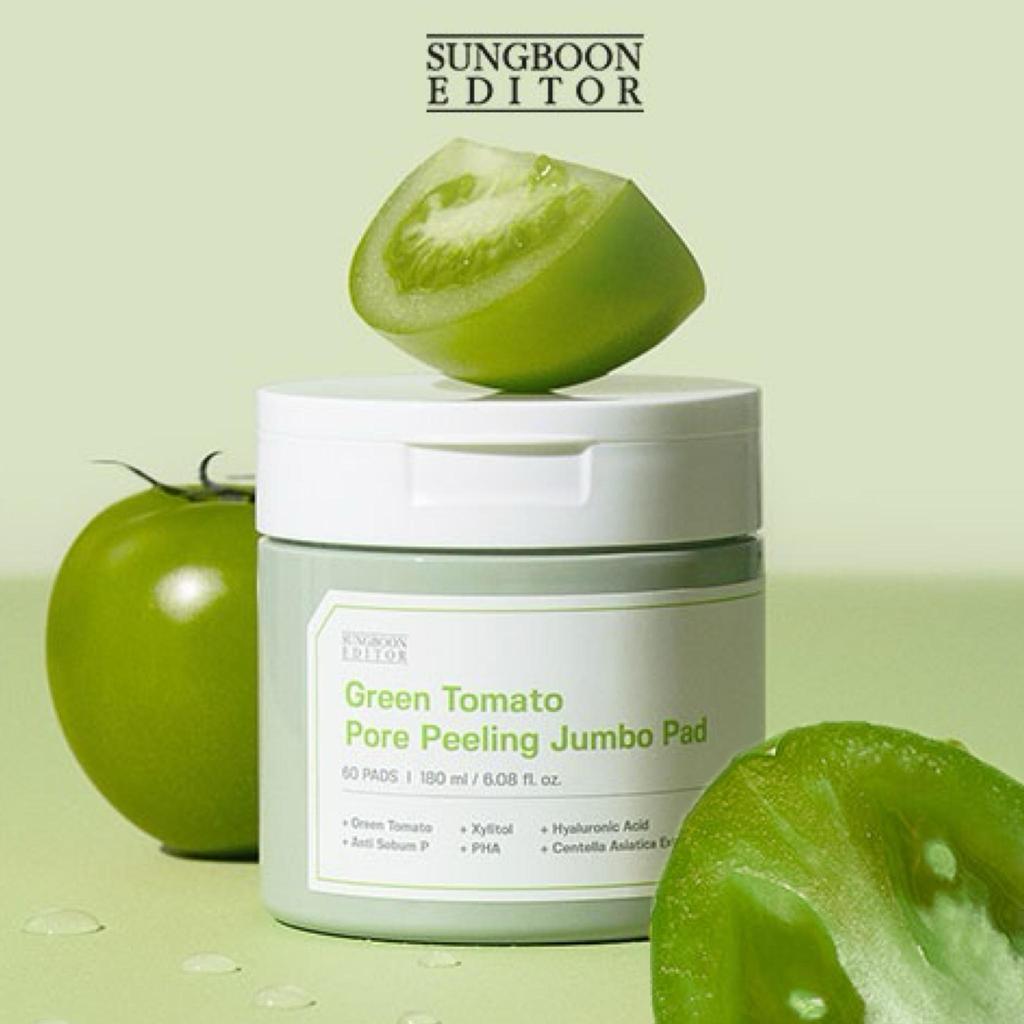 SUNGBOON EDITOR Green Tomato Pore Peeling Jumbo Pad/60 Pads 180ml