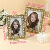 1pcs High-end Pearl Diamond Photo Frame 6 Inches, 7 Inches Vertically Placed On the Countertop for Decorating the Room