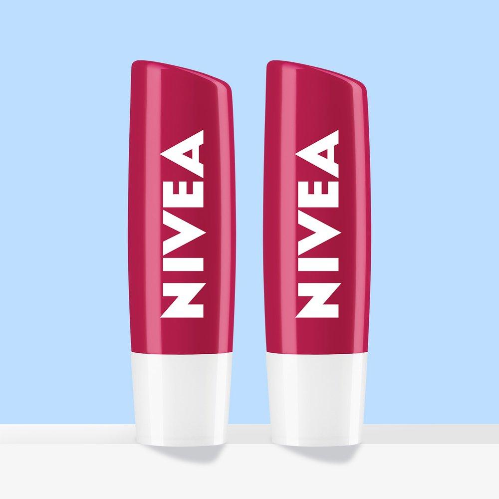 Nivea Уход за губами Блеск Вишня 4,8 г Двойная упаковка