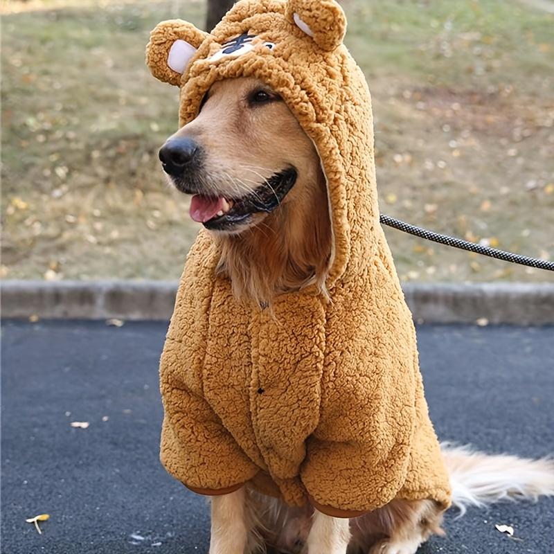 Утепленная одежда для собак средних и больших размеров, зимние костюмы для собак, одежда для щенков с рисунками панд и тигров