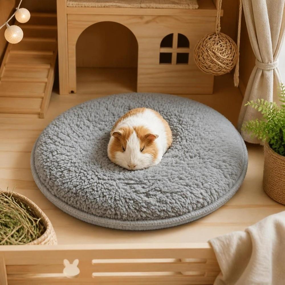Warm Rabbit Nest Mat Soft Plush Small Pet Litter Mat Pet Cushion Hamster Sleeping Bed Indoor Use