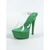Women's Sexy New Fashion Nightclub Car Waterproof Table Model Jumping Lever High Stiletto Platform Sandals LFD-8661-Q40