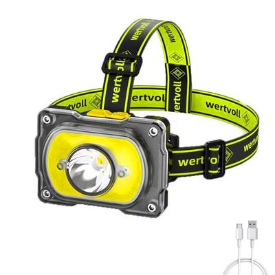 COB Супер яркий налобный фонарь Type-C с зарядкой, прожектор, рабочий свет, уличный портативный налобный фонарик, фонарь для кемпинга