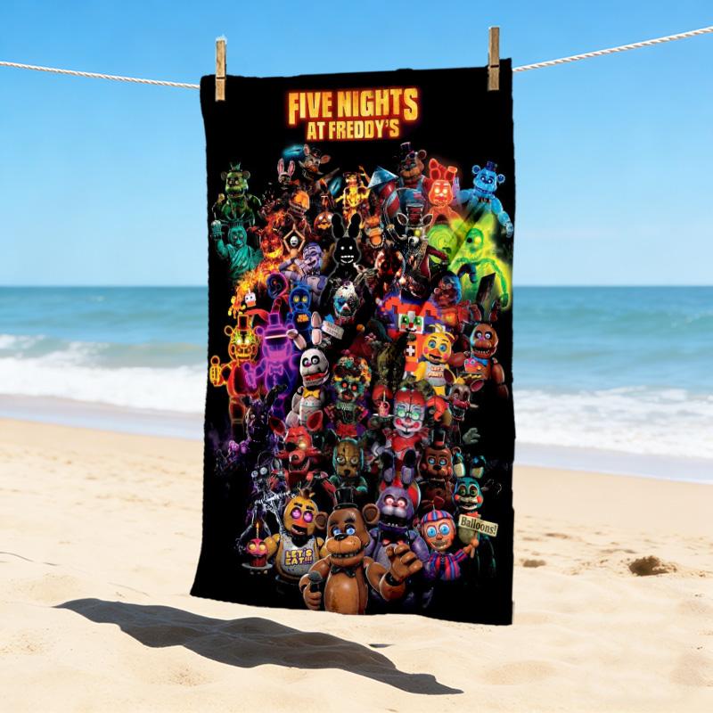 Fnaf Horror Stylish Digital Printing Beach Towel Quick Drying Absorbent Blanket For Beach Pool Gym Travel Christmas Gift C9211971