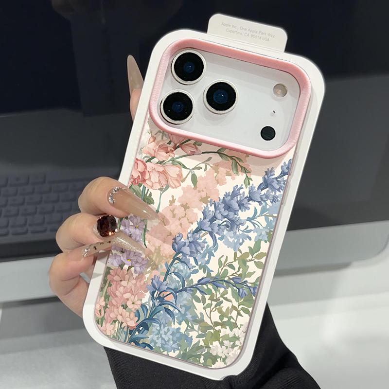 Для iPhone 18 Pro Max Чехол-книжка Цветочный принт Кожаная текстура Силиконовая крышка Для iPhone 17 16 15 14 13 Pro Max 16E 17E