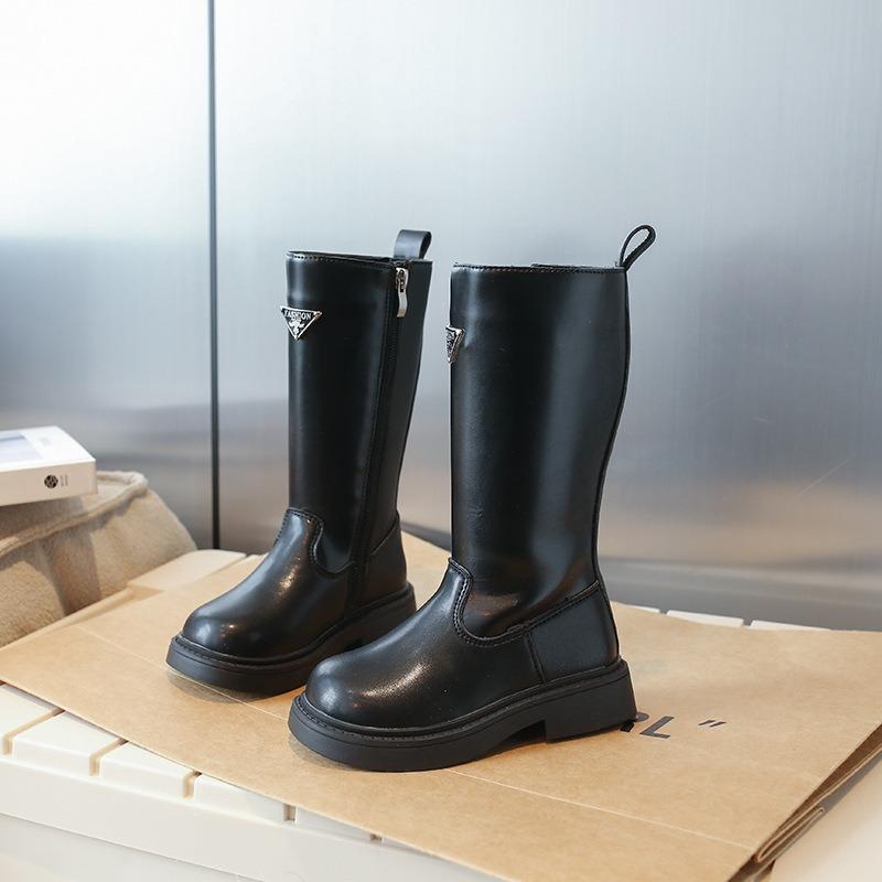 Новые детские иностранные кожаные сапоги, флисовые сапоги martin