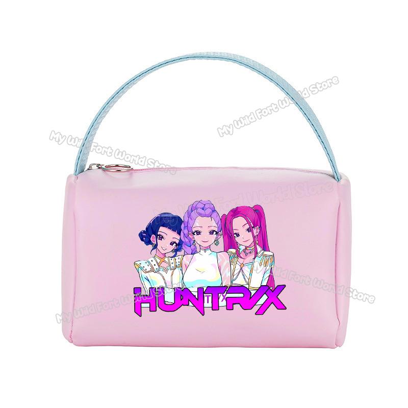 KPop Demon Hunters Handheld Make Up Bag Organizer for Women Portable Tracvel Cosmetics Handbag Waterproof Toiletry Makeup Bags