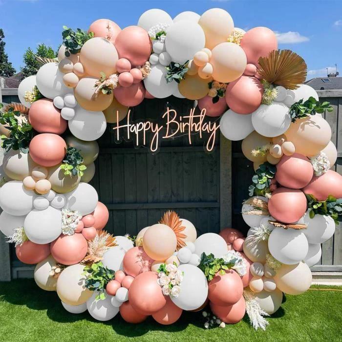 Guirlande de Ballons - Non spécifié - 105pcs - Latex - Décoration Fête - Or Rose Beige