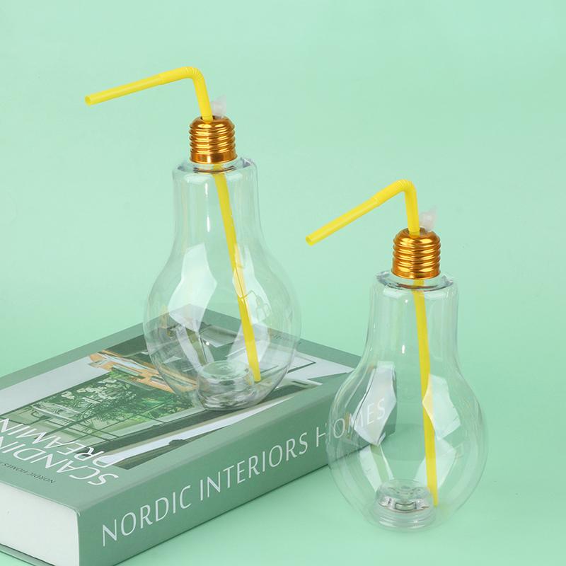 200To500Ml Clear Artificial Light Bulb Shaped Bottle Can Emit Light Drink Cup