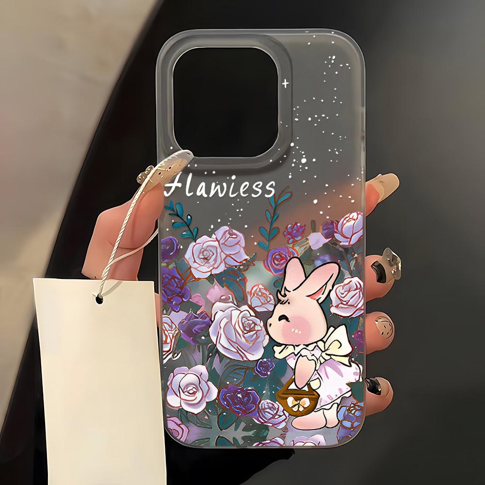 Чехлы для мобильных телефонов iPhone 11 13 15 Pro Max 12 14 Pro Max Чехол для iPhone 16 15 Plus 13 Pro 12 Mini 13 Mini Матовая текстура Нарисованные мультяшные цветы