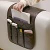 5 Pockets Sofa Chair Storage Bags Solid Color Sofa Armrest Organizer Living Room