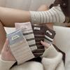 Модные носки Min Cloth Стандартные носки Миди-носки в полоску Контрастная сшивка Носки для наслоения Винтажные полосатые носки