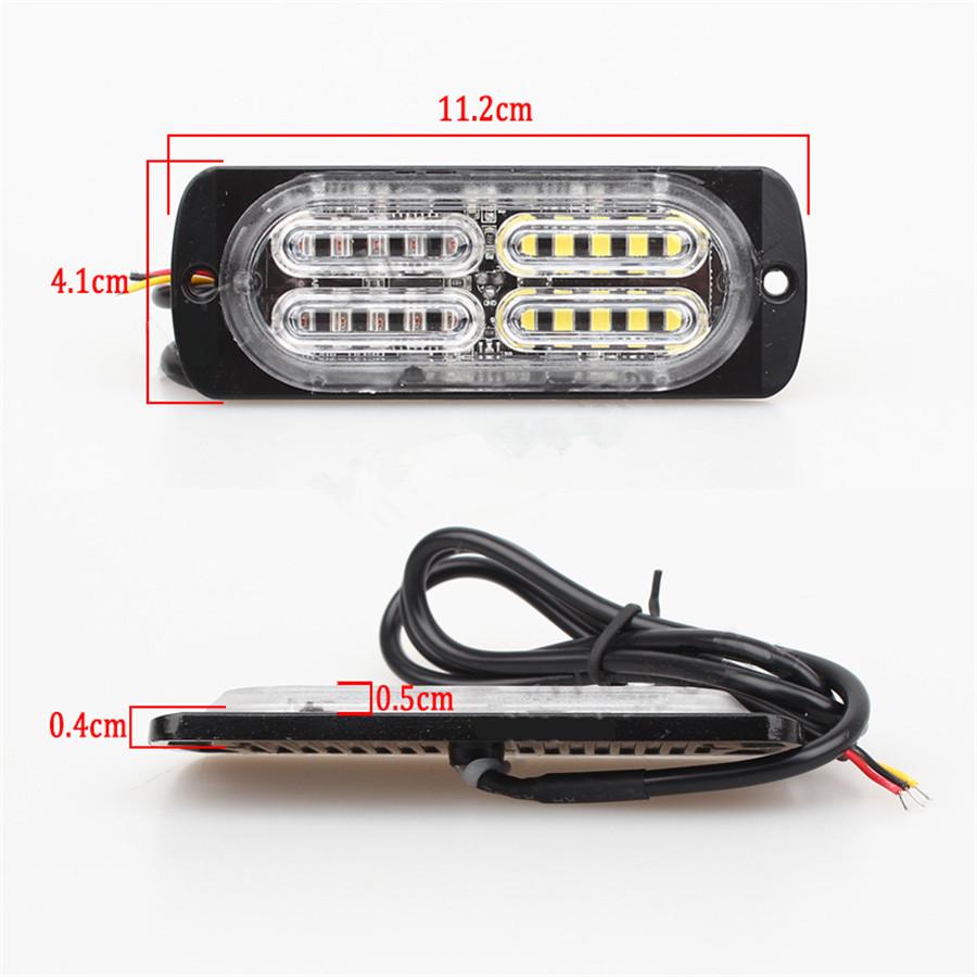 Universal Waterproof 12V 24V 20LED Car Truck Pickup Emergency Side Strobe Light