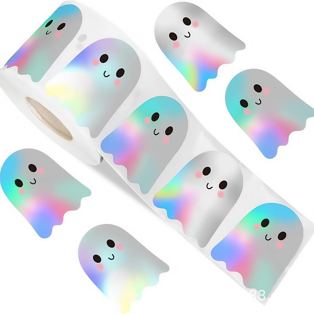Halloween Party Pumpkin & Ghost Waterproof Stickers - Self-Adhesive Decoration for DIY Journals