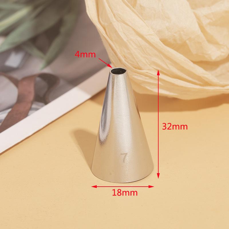 2PCS Small Round 304 Stainless Steel Piping Nozzles For Cake Decorating, DIY Baking Cream Writing Tools