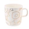 Кружка Marimekko, 400 мл, Зима 2025, Piirt Unikko White Gold, 75636 075636 120 [Параллельный импорт]