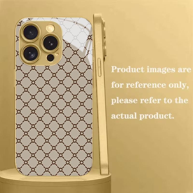 Роскошный чехол из закаленного стекла с алмазной сеткой для iPhone 17 Pro Max 16 15 14 Plus 11 12 13 Pro Max 16E 17Air Противоударный чехол