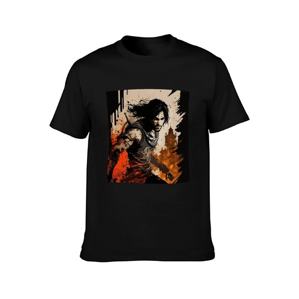 Prince of Persia run at wall T-Shirt vintage graphic tee summer clothes vintage anime shirt shirts graphic tee men