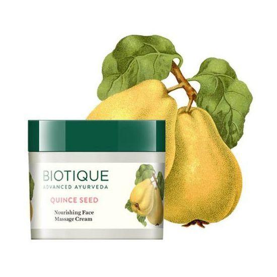 Массажный крем для лица с Айвой (50 г), Quince Seed Nourishing Face Massage Cream,  Biotique