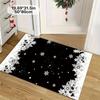 1 шт. Коврик для пола с узором снежинки Современный кухонный полиэстеровый ковер Противоскользящий красочный ковер для помещений, Для дома ванной спальни гостиной декора