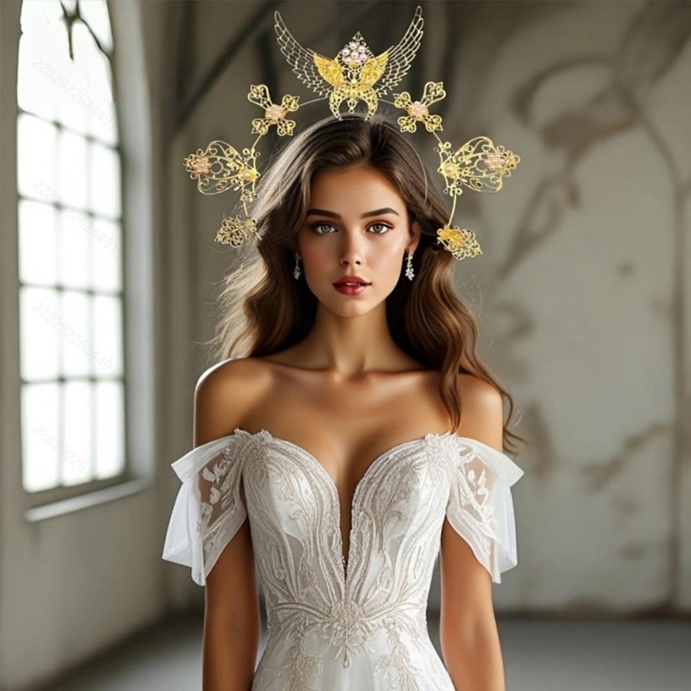 Готическая Корона Солнца Слава Лолита Ренессанс Косплей Повязка на Голову Великолепный Шипастый Головной Убор Косплей Мероприятие