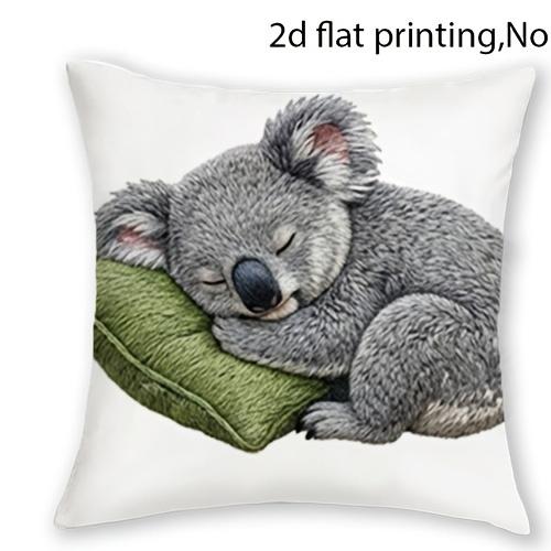 1/4 шт. Милые чехлы на подушки-плед с коалами Уютные мягкие чехлы на подушки с животными для декора дома Чехол на подушку