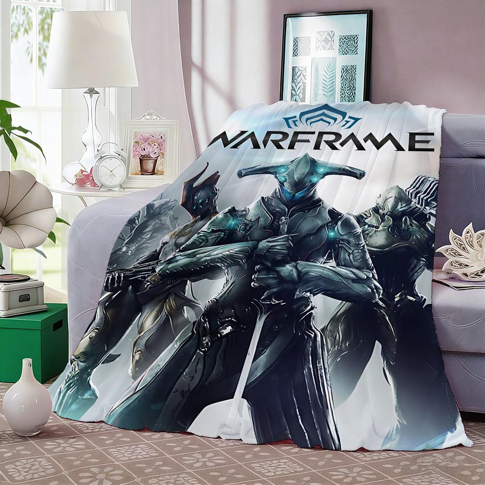 Popular Games Warframe Throw Lightweight 240g Flannel Blanket Soft Skin-friendly for Summer Cooling