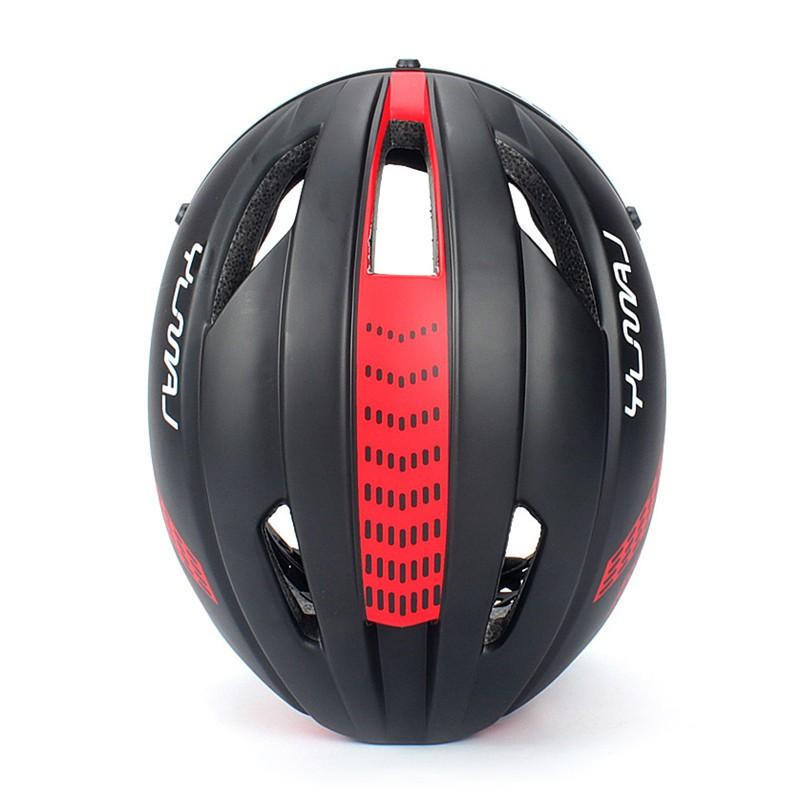 YUMAJ Aero Lightweight Cycling Helmet Road Bike Riding Half Shell Design CE CPSC Certified Black Red M/L