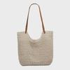 2024 Summer Women's Large Straw Tote: Braided Beach Bag for Seaside Vacations, One-Shoulder Design