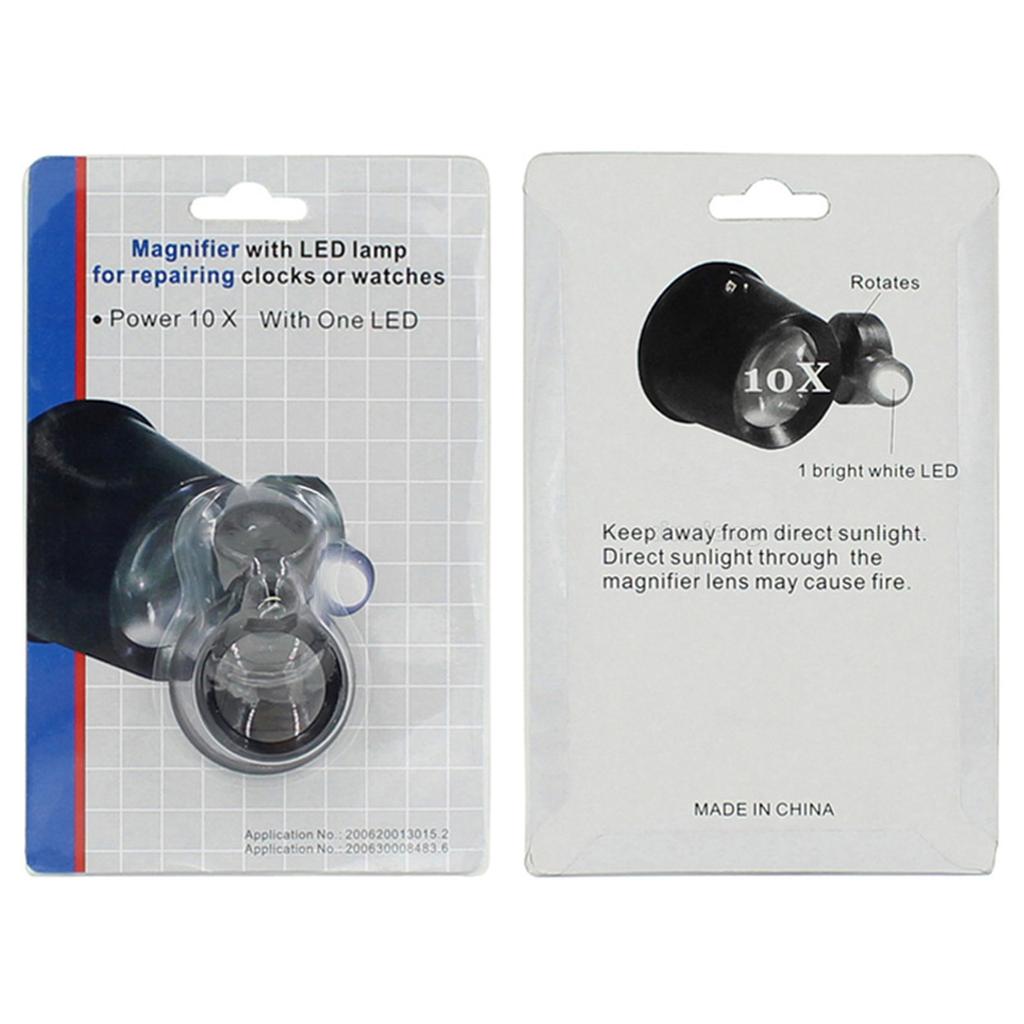 Ювелирная лупа, 10-кратная карманная ювелирная лупа, увеличительное стекло для ювелирных часов