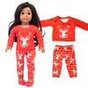(H0826)Chirstmas Clothes Pants Shirt For 18 Inch American Boy Doll Accessory Girl Toy