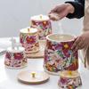 Банка для хранения цветной масляной живописи, креативная банка для хранения на кухне, круглая, для гостиной, украшение стола, изысканные подарки