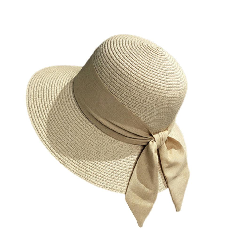 Fashion Sun Protection Summer Sun Hat Bowknot Breathable Beach Cap Casual Travel Bucket Hat for Women