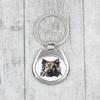Eurasier, Eurasian -Geometryczny Brelok Breloczek Ze Zdjęciem I Napisem Art-Dog