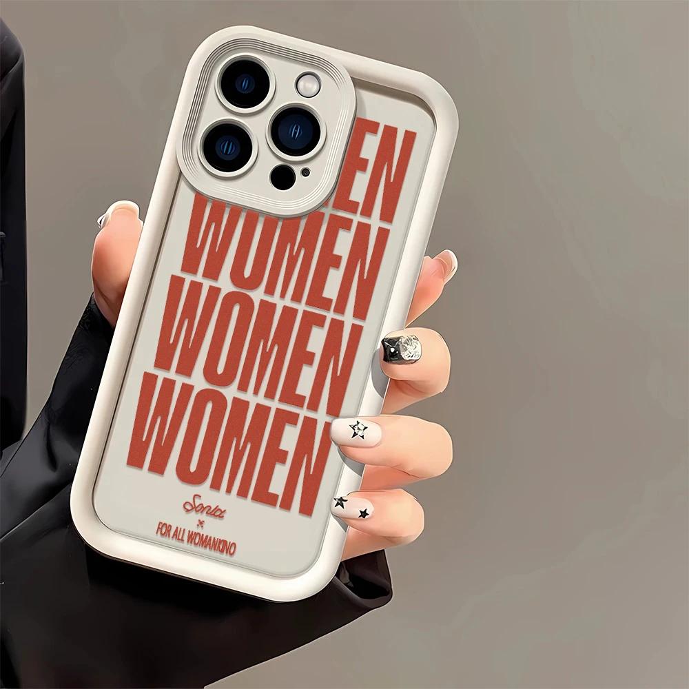 Women in English Silicone Cover For lPhone 17 16 1112 13 14 15 Pro Max Case For lPhone 12 13 14 15Plus Fundas Case Cover Bumber