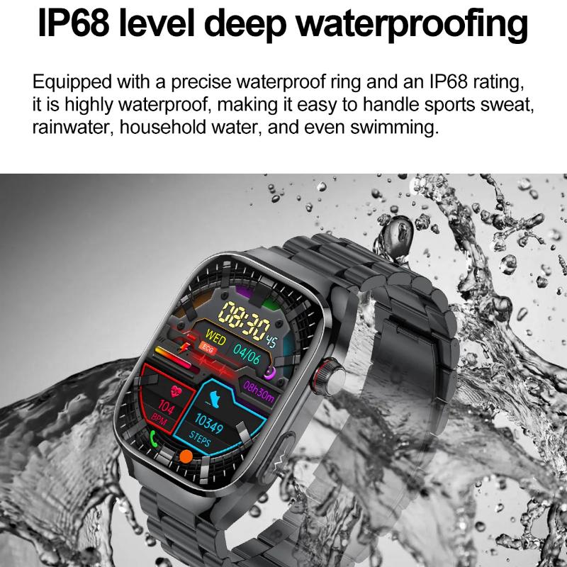 2025 Новые умные часы для здоровья с лазерной диагностикой ИИ Мужские ЭКГ+ФПГ Липиды крови Мочевая кислота Пульс Артериальное давление Спорт Звонки Смарт-часы