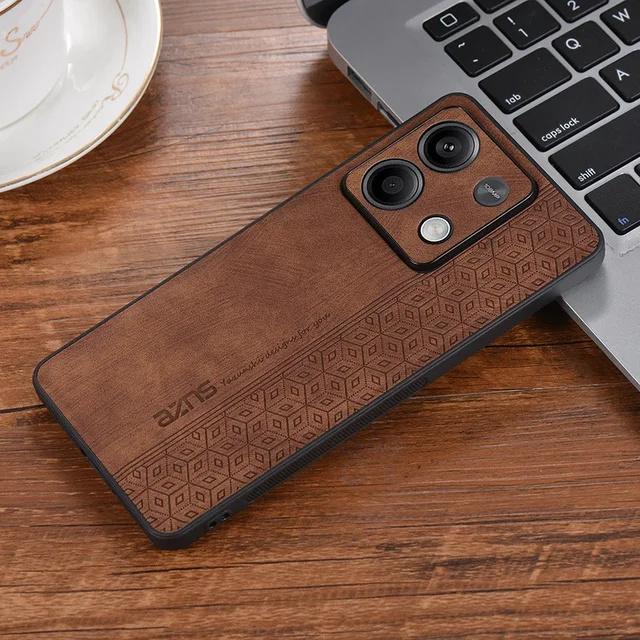 Чехол из искусственной кожи с тиснением в стиле ретро для Xiaomi Redmi Note 13 Pro Plus 5G 12 11 12S 11S 13C 12C 10C 10A, противоударный силиконовый чехол для телефона с мягкой рамкой