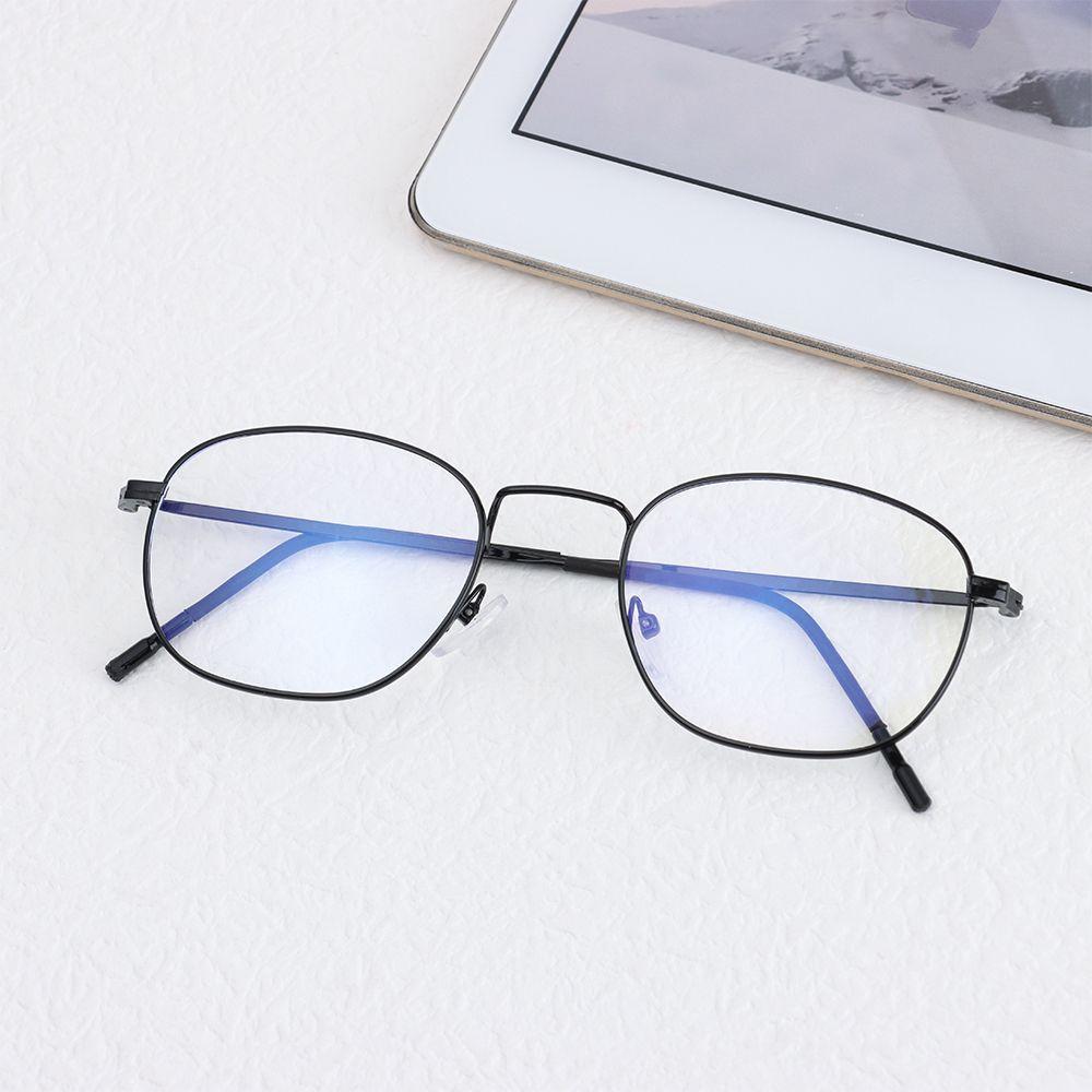 Men Women Eye Protection Portable Metal Eyeglasses Anti-Blue Light Glasses Ultra Light Frame Computer Goggles