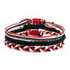European and American West Coast Style Layered Waxed Cord Handmade Bracelet Set