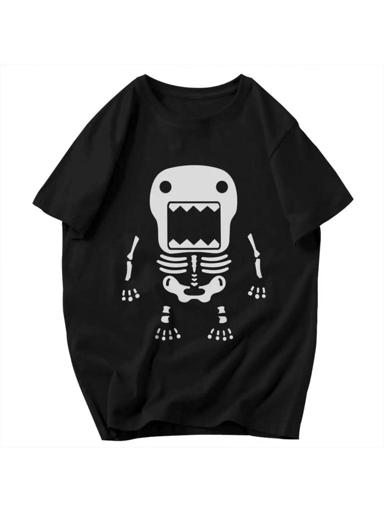 Summer Boys Girls Domo Kun Anime Pattern T Shirt Kid Baby Youth Unisex Unisex Tee Oversize Streetwear Tops Casual Trendy comfortable