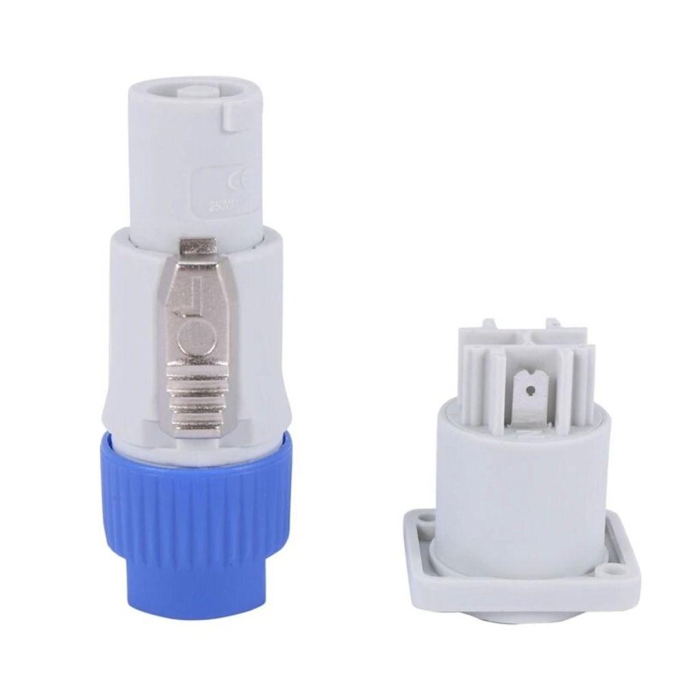10 Pc/bag Durable Powercon Connector Male Plug Blue/White 3 Pin Speaker Plug  Beam Lamp