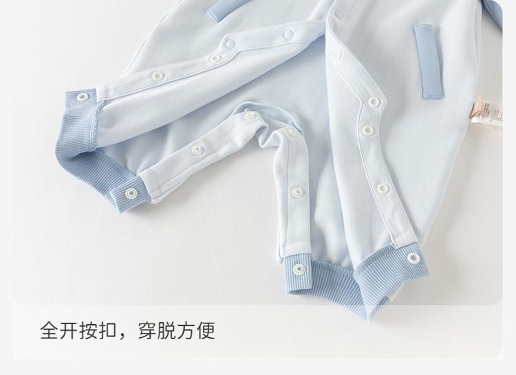 David Bella Baby Knitted Crawler Clothes Spring Clothes New Women's Treasure jumpsuit Men's Treasure Color blocked Bag fart Clothes