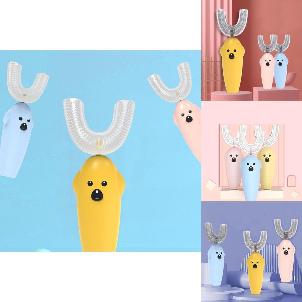 Нежная электрическая зубная щетка для детей с безопасным силиконовым дизайном и автоматической функциональностью