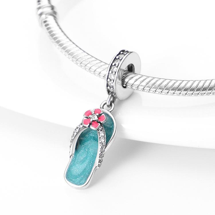 Diy Jewelry Accessories Bracelet Necklace Keychain Slippers Skates Pendant, White Copper Silver Plated