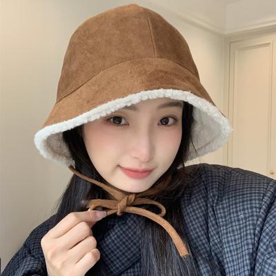 Новый стиль замшевая теплая шапка для защиты ушей для женщин корейский стиль Инс темперамент ретро маленькая шапка Лей Фэн