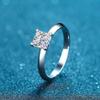 Bague Ringen Обручальные кольца из стерлингового серебра 925 пробы с муассанитом квадратной огранки D, 1-2 карата, для женщин с сертификатом GRA, свадебный подарок