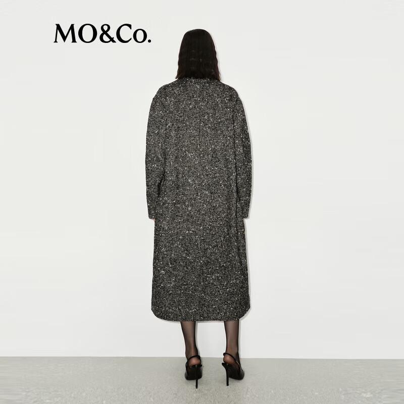 МО&Ко. Женское длинное пальто свободного кроя со смесовой шерсти с поясом