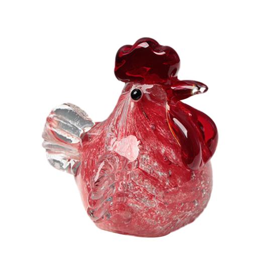 Ручная работа, фигурка петуха с цветной глазурью, статуэтка курицы в деревенском стиле, реалистичная скульптура животного, украшение для полки, рабочего стола в доме и офисе